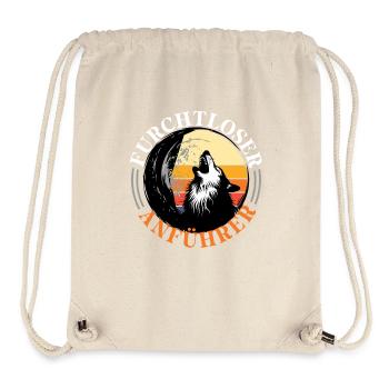 Alpha Wolf FURCHTLOSER ANFÜHRER Lustiges - Stanley/Stella recycelter Gym Bag - Naturweiß - Vorne