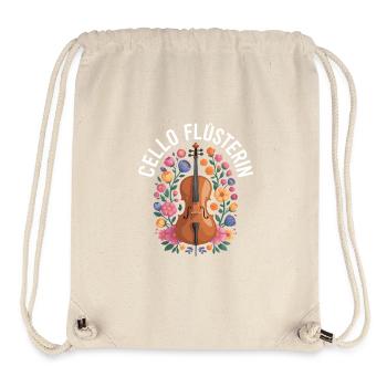 Cello Flüsterin mit Blumen Cellistin - Stanley/Stella recycelter Gym Bag - Naturweiß - Vorne