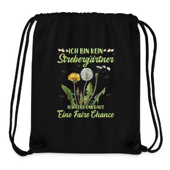 Postivität ICH BIN KEIN STREBERGÄRTNER Lustiges - Stanley/Stella recycelter Gym Bag - Schwarz - Vorne