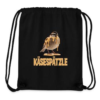 Käsespätzle Vogel Illustratif Humoristique - Sac à cordon recyclé Stanley/Stella - noir - Devant