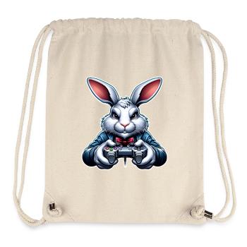 Hase Kaninchen Gamer Gaming Nerd - Stanley/Stella recycelter Gym Bag - Naturweiß - Vorne