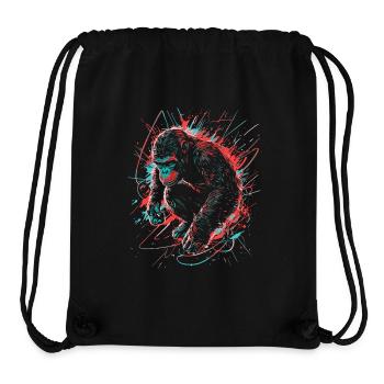 Affe Gorilla Schimpanse Neon Farbenfroh Bunt - Stanley/Stella recycelter Gym Bag - Schwarz - Vorne