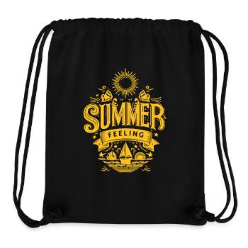 SUMMER Feeling yellow Graphic - Stanley/Stella recycelter Gym Bag - Schwarz - Vorne