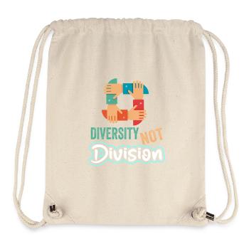 Célébrer la diversité, pas la division, l’unité - Sac à cordon recyclé Stanley/Stella - blanc naturel - Devant