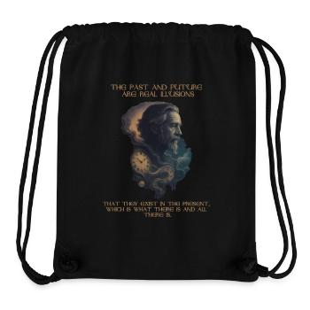 Alan Watts Zeit Zitat Kunst - Stanley/Stella recycelter Gym Bag - Schwarz - Vorne