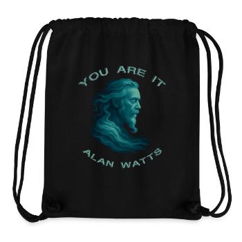 Du bist es Alan Watts Kunst - Stanley/Stella recycelter Gym Bag - Schwarz - Vorne
