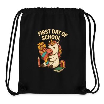 Einhorn Schule Schulstart Erstklässler - Stanley/Stella recycelter Gym Bag - Schwarz - Vorne