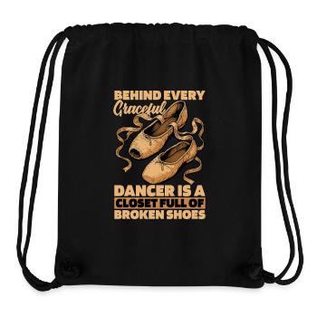 Le ballet derrière chaque danseur gracieux Professeur de ballet - Sac à cordon recyclé Stanley/Stella - noir - Devant