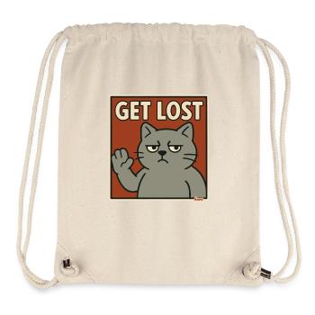 Genervte Katze mit Spruch Hau ab - Stanley/Stella recycelter Gym Bag - Naturweiß - Vorne