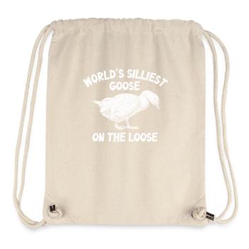 Die dümmste Gans der Welt auf freiem Fuß - Stanley/Stella recycelter Gym Bag - Naturweiß - Vorne