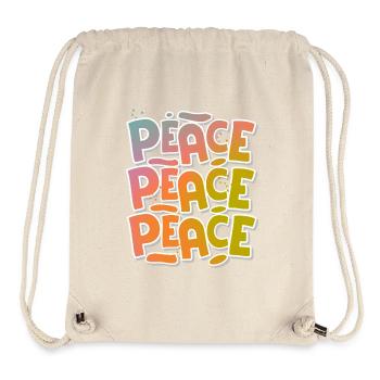 Peace Frieden - Stanley/Stella recycelter Gym Bag - Naturweiß - Vorne