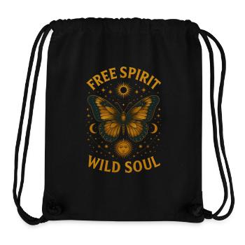 Free Spirit Wild SoulArt - Stanley/Stella Recycled Gym Bag - black - Front