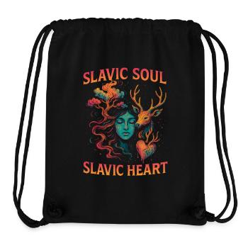Slawische Seele Slawisches Herz Kunstwerk - Stanley/Stella recycelter Gym Bag - Schwarz - Vorne