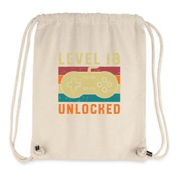 Level 18 Komplettes Vintage-Geburtstagsgeschenk - Stanley/Stella recycelter Gym Bag - Naturweiß - Vorne