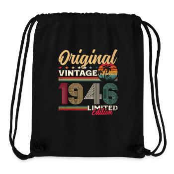 79. Geburtstag Original Jahrgang 1946 - Stanley/Stella recycelter Gym Bag - Schwarz - Vorne