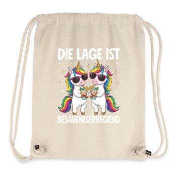 Die Lage Ist Besäufniserregend - Stanley/Stella recycelter Gym Bag - Naturweiß - Vorne