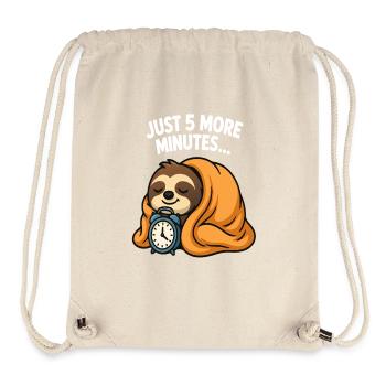 Sloth - "5 Minutes" - Stanley/Stella Recycled Gym Bag - natural - Front