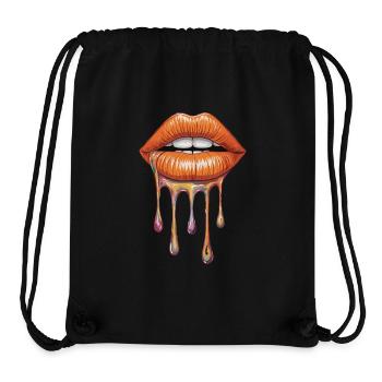 Lèvres dégoulinantes Artwork Design coloré - Sac à cordon recyclé Stanley/Stella - noir - Devant