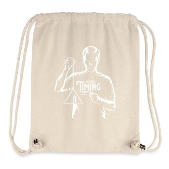 Triangel Perkussionist- Auf das Timing kommt es an - Stanley/Stella recycelter Gym Bag - Naturweiß - Vorne