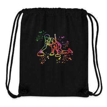 Curler Winter Sports Curling - Stanley/Stella Recycled Gym Bag - black - Front