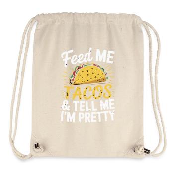 Taco-Design - Füttere mich & sag, ich bin hübsch - Stanley/Stella recycelter Gym Bag - Naturweiß - Vorne