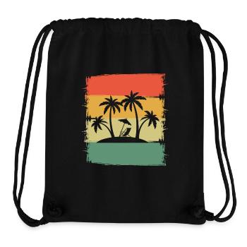 Palmen Insel Urlaub Reise - Stanley/Stella recycelter Gym Bag - Schwarz - Vorne