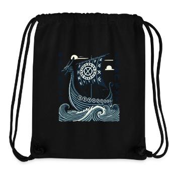 Wikinger Schiff Runen Nordic Mythologie Shirt - Stanley/Stella recycelter Gym Bag - Schwarz - Vorne