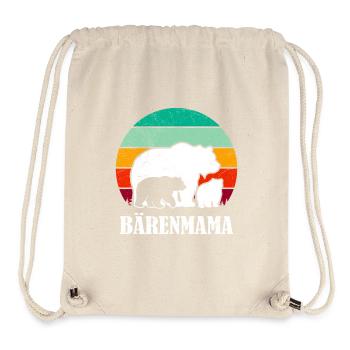 Werdende Mutter BÄRENMAMA Bald Mama Lustiges - Stanley/Stella recycelter Gym Bag - Naturweiß - Vorne