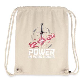 MACHT IN IHREN HÄNDEN - Stanley/Stella recycelter Gym Bag - Naturweiß - Vorne