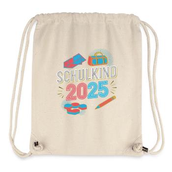 Schulkind Einschulung 2025 Grundschule - Stanley/Stella recycelter Gym Bag - Naturweiß - Vorne