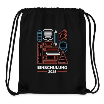 Einschulung 2025 Grundschule Schulstart - Stanley/Stella recycelter Gym Bag - Schwarz - Vorne
