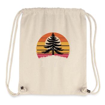 Retro Sonnenuntergang Natur 1974 Wald Baum - Stanley/Stella recycelter Gym Bag - Naturweiß - Vorne