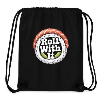 Roll With It Sushi - Stanley/Stella Recycled Gym Bag - black - Front