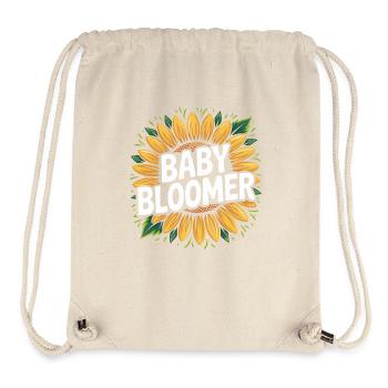 Garten Baby Bloomer Gärtner Spruch Sonnenblumen - Stanley/Stella recycelter Gym Bag - Naturweiß - Vorne