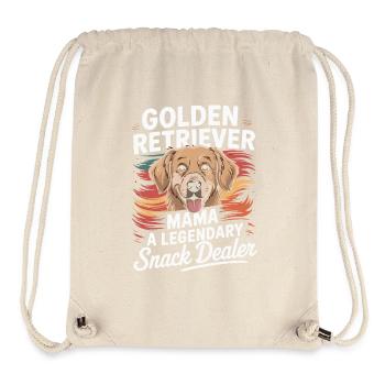 Golden Retriever Mama Mama, Snack-Dealer - Stanley/Stella recycelter Gym Bag - Naturweiß - Vorne