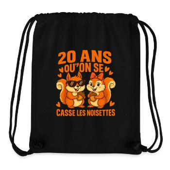 20 Jahre Knacken der Nüsse - Stanley/Stella recycelter Gym Bag - Schwarz - Vorne