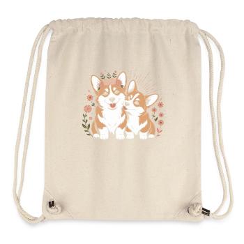 Corgi Dog Boho Style: Loving Companions - Stanley/Stella Recycled Gym Bag - natural - Front