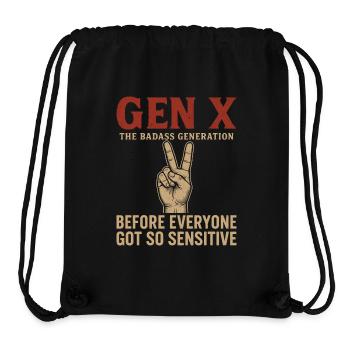Gen X Die Coole Generation - Stanley/Stella recycelter Gym Bag - Schwarz - Vorne