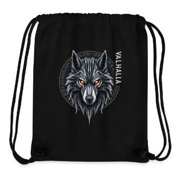 Norse Wolf Valhalla Rune Design - Stanley/Stella Recycled Gym Bag - black - Front