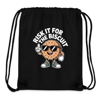 Riskier’s für den Keks – Lustiges Keks-Shirt - Stanley/Stella recycelter Gym Bag - Schwarz - Vorne