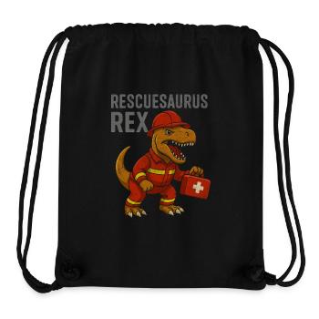 Rescuesaurus Rettungskraft Dinosaurier - Stanley/Stella recycelter Gym Bag - Schwarz - Vorne