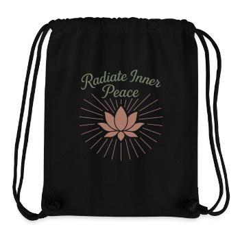Boho Yoga Cadeau spirituel pour les yogis conscients - Sac à cordon recyclé Stanley/Stella - noir - Devant