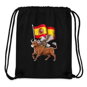 Taureau et aigle espagnols - Sac à cordon recyclé Stanley/Stella - noir - Devant