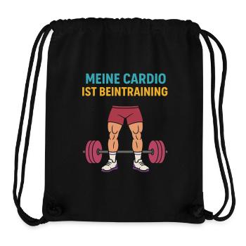 Fitness Gym Leg Day Sprüche Lustige Beintraining - Stanley/Stella recycelter Gym Bag - Schwarz - Vorne