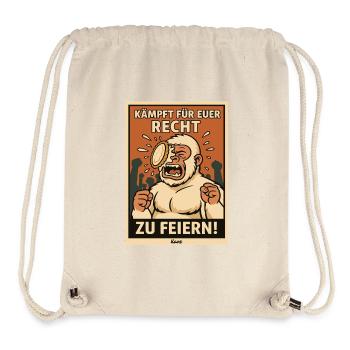Yéti avec un gâteau sur le visage lors d’une fête - Sac à cordon recyclé Stanley/Stella - blanc naturel - Devant