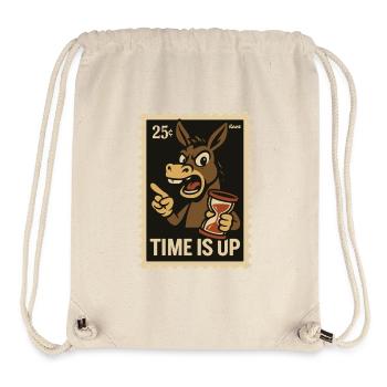 Donkey with hourglass on postcard - Stanley/Stella Recycled Gym Bag - natural - Front