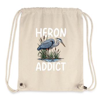 Héron accro - Sac à cordon recyclé Stanley/Stella - blanc naturel - Devant