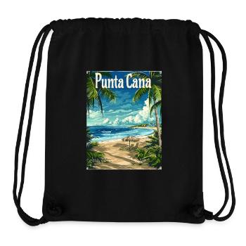 Punta Cana Tropical Paradise Beach idylle - Sac à cordon recyclé Stanley/Stella - noir - Devant