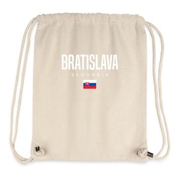 Bratislava Slowakei - Stanley/Stella recycelter Gym Bag - Naturweiß - Vorne