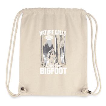 Die Natur ruft Bigfoot Sasquatch Pinkeln Draußen - Stanley/Stella recycelter Gym Bag - Naturweiß - Vorne